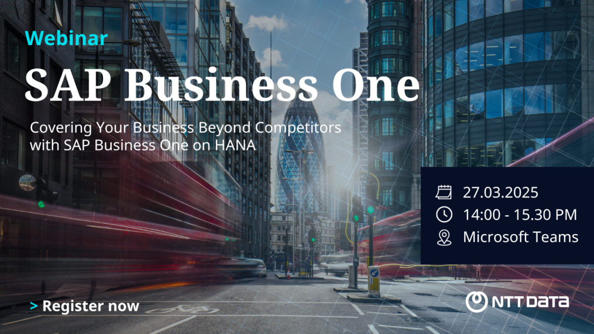 NDBS Thailand เชิญร่วมงานสัมมนาออนไลน์ในหัวข้อCovering Your Business Beyond Competitors with SAP Business One on HANA - วันพฤหัสบดีที่ 27 มีนาคม 2568