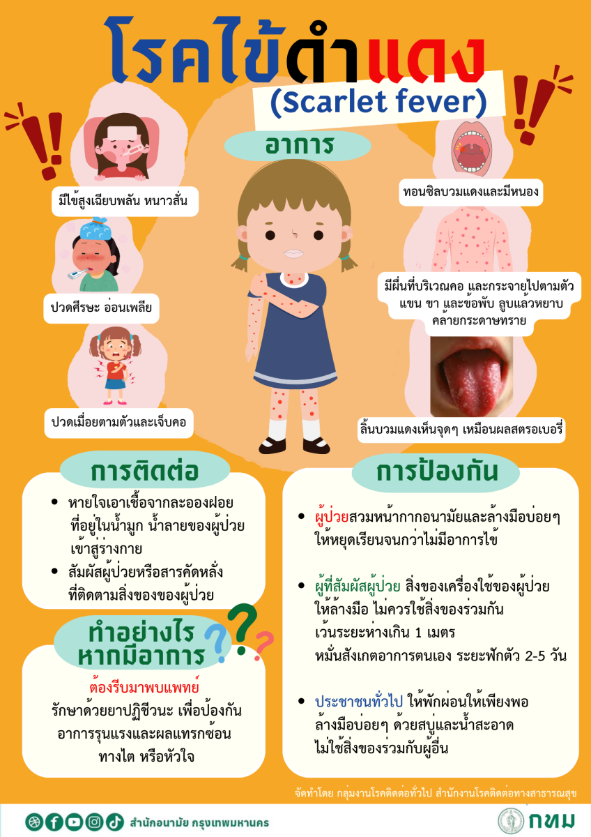 กทม. เข้มงวดมาตรการเฝ้าระวังและป้องกันการแพร่ระบาด โรคไข้อีดำอีแดง