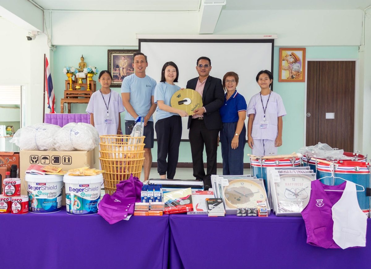 โรงเรียนอนุบาลบางใหญ่รับมอบอุปกรณ์กีฬา เครื่องดนตรี และอุปกรณ์พัฒนานักเรียนและโรงเรียนภายใต้การประสานงานของมูลนิธิ EDF